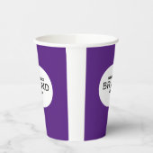 Minimalistisch modern Paars Logo voor bedrijven Papieren Bekers (Links)