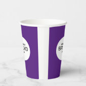 Minimalistisch modern Paars Logo voor bedrijven Papieren Bekers (Rechts)