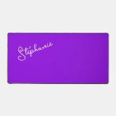 Minimalistisch modern Paarse gepersonaliseerd naam Bureaumat (Voorkant)