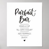 Minimalistisch Modern Parfait Bar Brunch Sign Poster (Voorkant)