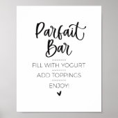 Minimalistisch Modern Parfait Bar Brunch Sign Poster (Voorkant)