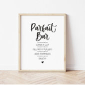 Minimalistisch Modern Parfait Bar Brunch Sign Poster