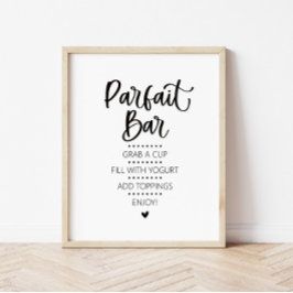 Minimalistisch Modern Parfait Bar Brunch Sign Poster