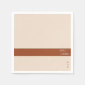 Minimalistisch modern pasteelhuwelijk Napkins Servet (Voorkant)