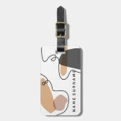 Minimalistisch modern pastel bagagelabel (Voorkant verticaal)