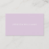 Minimalistisch modern | Pastel-Paars Visitekaartje (Voorkant)