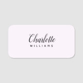 Minimalistisch Modern Pastel Roze Monogram - Naam  Naamplaatje (Voorkant)