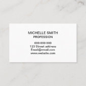 Minimalistisch modern pastelroze visitekaartje (Achterkant)