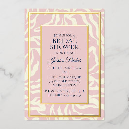 Minimalistisch modern pastelroze Vrijgezellenfeest Folie Uitnodiging