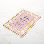 Minimalistisch modern pastelroze Vrijgezellenfeest Folie Uitnodiging (Gedraaid)