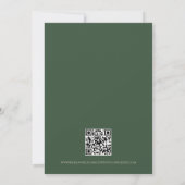 Minimalistisch modern penseellijnscript groen save the date (Achterkant)