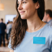 Minimalistisch modern platenblauw naambadge
