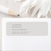 Minimalistisch modern platina grijs etiket (Insitu)