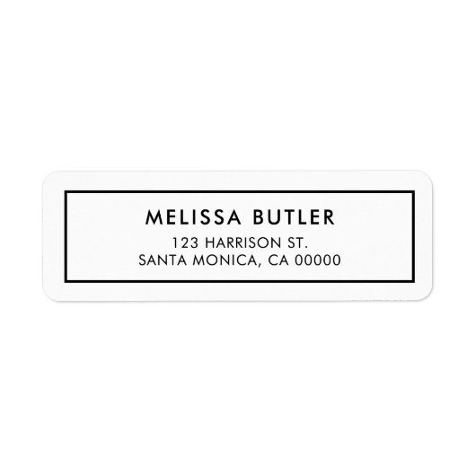 Minimalistisch modern platte label (Voorkant)