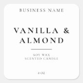 Minimalistisch modern productetiket vierkante sticker (Voorkant)