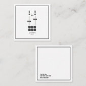 minimalistisch | Modern Professional Audio Enginee Vierkante Visitekaartje (Voorkant / Achterkant)