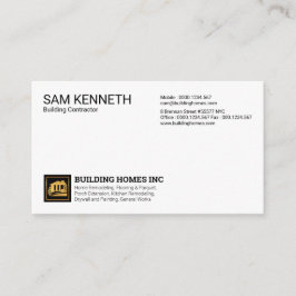 Minimalistisch modern Professional Gold Home Icon Visitekaartje