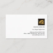 Minimalistisch modern Professional Gold Home Icon Visitekaartje (Achterkant)