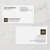 Minimalistisch modern Professional Gold Home Icon Visitekaartje (Voorkant / Achterkant)