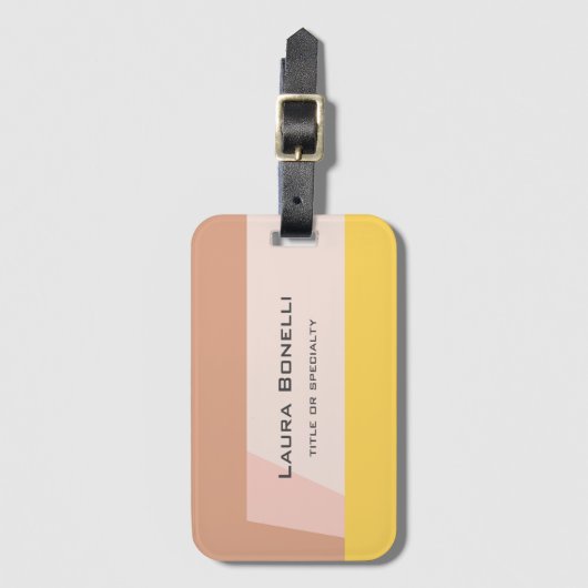 Minimalistisch, modern, professioneel bagagelabel (Voorkant (verticaal))