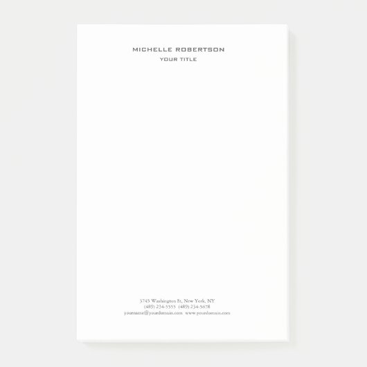 Minimalistisch modern professioneel creatief post-it® notes (Voorkant)