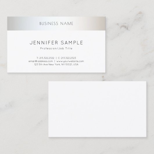 Minimalistisch modern professioneel design elegant visitekaartje (Voorkant / Achterkant)