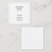 Minimalistisch modern professioneel design, stijlv vierkante visitekaartje (Voorkant / Achterkant)