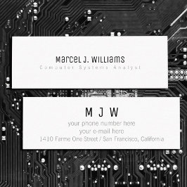 Minimalistisch Modern professioneel eenvoudig blan Mini Visitekaartje