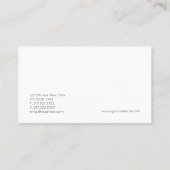 Minimalistisch modern professioneel elegant design visitekaartje (Achterkant)