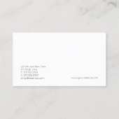 Minimalistisch modern professioneel elegant design visitekaartje (Achterkant)