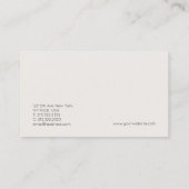 Minimalistisch modern professioneel elegant design visitekaartje (Achterkant)