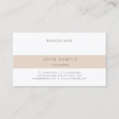 Minimalistisch modern professioneel elegant monogr visitekaartje (Achterkant)