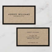 Minimalistisch modern professioneel Kraft-Visiteka Visitekaartje (Voorkant / Achterkant)