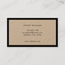 Minimalistisch modern professioneel Kraft-Visiteka