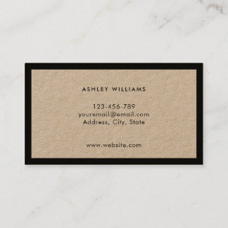 Minimalistisch modern professioneel Kraft-Visiteka Visitekaartje