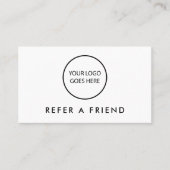 Minimalistisch Modern Professioneel Logo Aanbevelingskaartje (Voorkant)