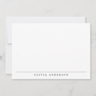 Minimalistisch modern professioneel monogram notitiekaartje