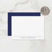 Minimalistisch modern professioneel monogram notitiekaartje (Voorkant / Achterkant in situ)