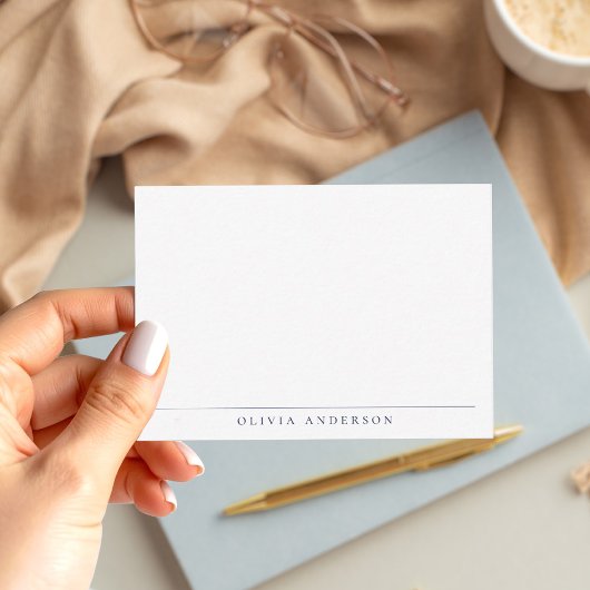 Minimalistisch modern professioneel monogram notitiekaartje