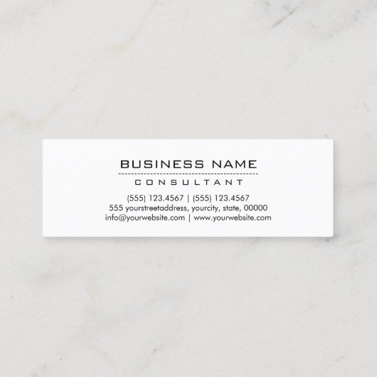 Minimalistisch modern professioneel onafhankelijk mini visitekaartje (Achterkant)
