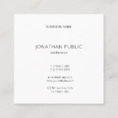 Minimalistisch Modern Professioneel Trendy Sjabloo Vierkante Visitekaartje (Achterkant)