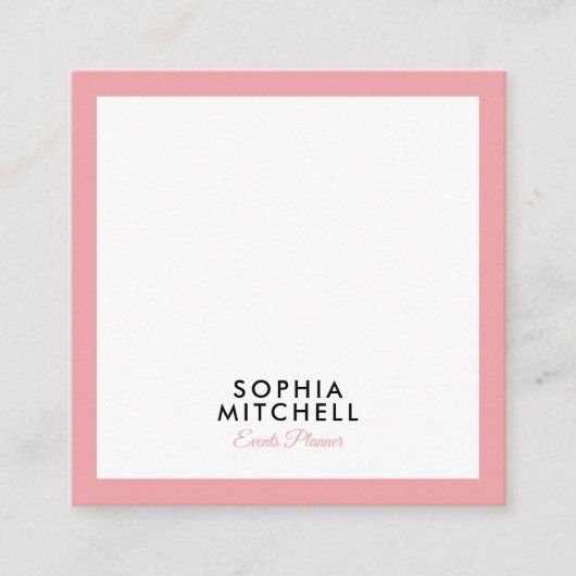 Minimalistisch Modern Professioneel Vierkante Visitekaartje (Voorkant)