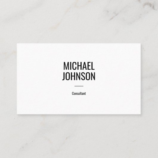 Minimalistisch modern professioneel Visitekaartje (Achterkant)