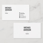 Minimalistisch modern professioneel Visitekaartje (Voorkant / Achterkant)