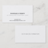 minimalistisch modern professioneel visitekaartje (Voorkant / Achterkant)