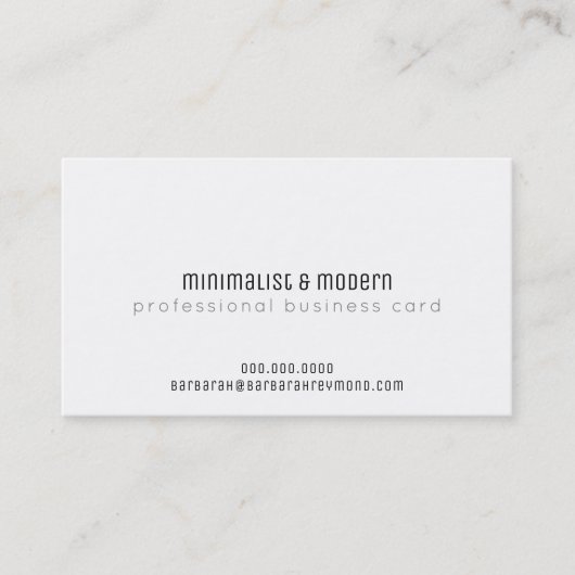 minimalistisch modern professioneel visitekaartje (Voorkant)