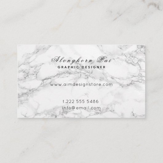 Minimalistisch modern professioneel Visitekaartje (Achterkant)