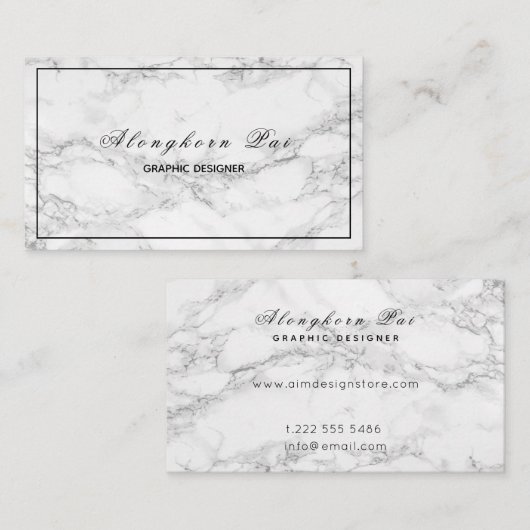 Minimalistisch modern professioneel Visitekaartje (Voorkant / Achterkant)