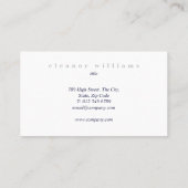 Minimalistisch Modern Professioneel Visitekaartje (Achterkant)