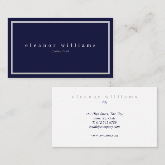 Minimalistisch Modern Professioneel Visitekaartje (Voorkant / Achterkant)